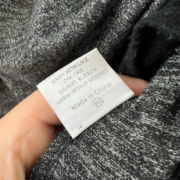 Heather Gray Long Sleeve Pullover Pocket Tunic Size XL - Picture 9 of 9